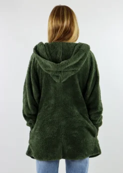 Hem & Thread Fuzzy Jacket ★ Olive Best Sellers