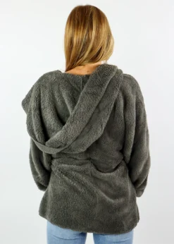 Hem & Thread Fuzzy Jacket ★ Grey Best Sellers