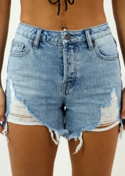 Rock N Rags Not Thinkin’ Bout You Shorts ★ Light Wash Newness