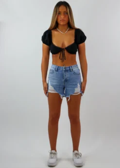 Rock N Rags Not Thinkin’ Bout You Shorts ★ Light Wash Newness