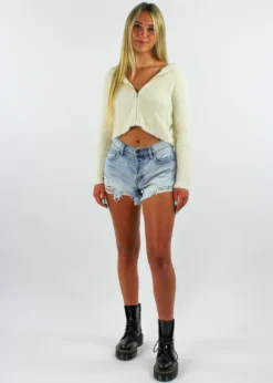 Hidden Jeans Take Me Away Shorts ★ Light Wash Denim