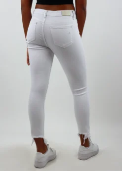 Hidden Jeans Newness White Noise Skinny Jeans ★ White Denim