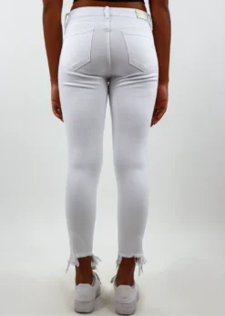 Hidden Jeans Newness White Noise Skinny Jeans ★ White Denim