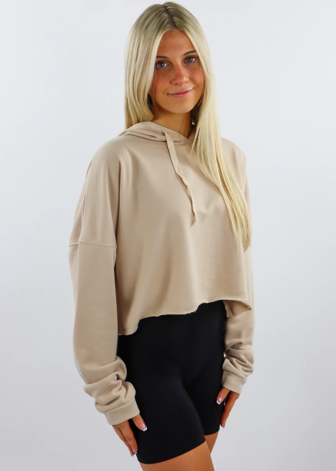 HYFVE Back Home Cropped Sweatshirt ★ Tan Tops 4 HYFVE Back Home Cropped Sweatshirt ★ Tan Tops