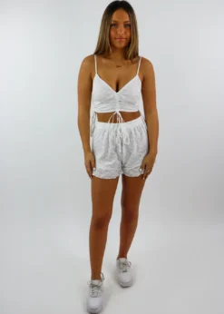 HYFVE Newness Saved You Shorts ★ White