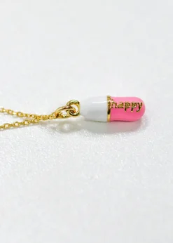 Luxe Group Happy Pill Necklace ★ Pink