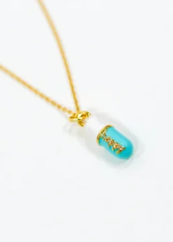 Luxe Group Happy Pill Necklace ★ Teal Accessories