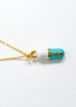 Luxe Group Happy Pill Necklace ★ Teal Accessories