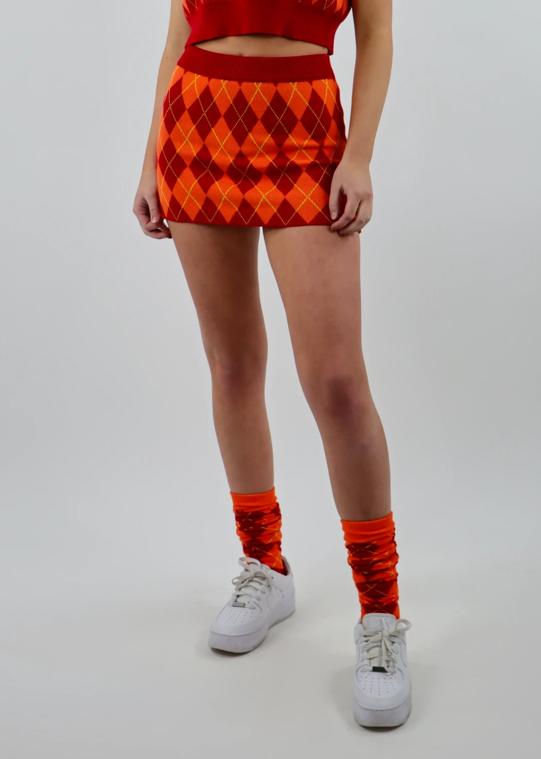 Nii HAi Bottoms Harajuku Girl Skirt ★ Red And Orange 3 Nii HAi Bottoms Harajuku Girl Skirt ★ Red And Orange