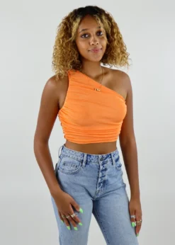 Stevenella Tops Heads Will Roll Top ★ Neon Orange