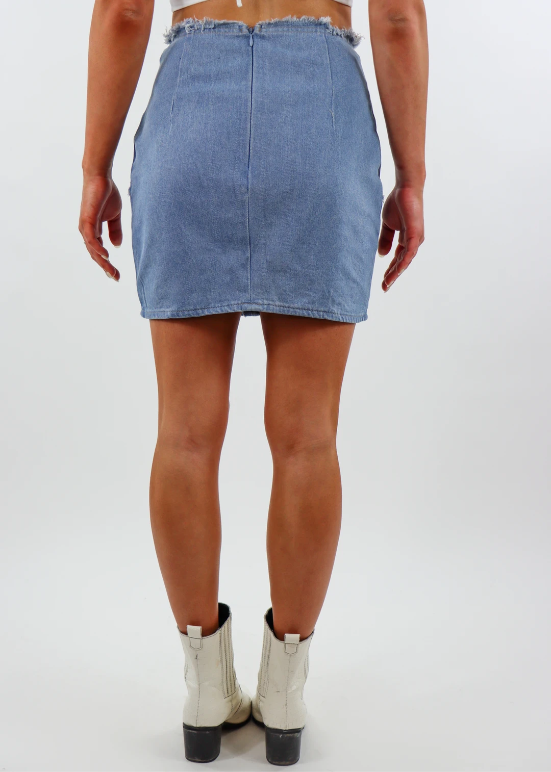 Rock N Rags Bottoms Love On Top Skirt ★ Blue Denim Color Block 5 Rock N Rags Bottoms Love On Top Skirt ★ Blue Denim Color Block