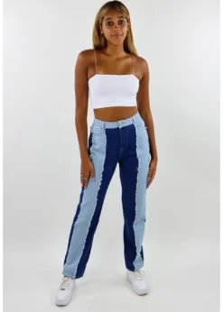 Blue Blush Good Feelings Jeans ★ Color Block Denim Newness