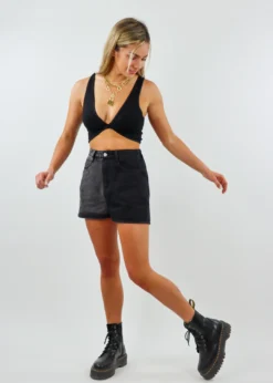 Blue Blush Having Our Way Shorts ★ Black Denim