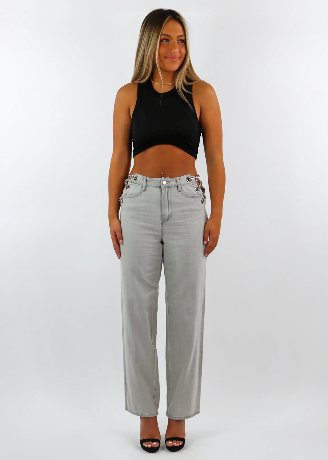 Blue Blush Block Your Number Jeans ★ Grey 11 Blue Blush Block Your Number Jeans ★ Grey