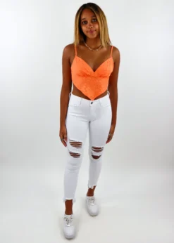 Blue Blush New Love Top ★ Neon Orange Sale 15 Blue Blush New Love Top ★ Neon Orange Sale