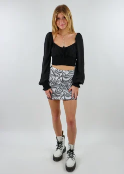 Blue Blush We Are Young Long Sleeve Top ★ Black 9 Blue Blush We Are Young Long Sleeve Top ★ Black