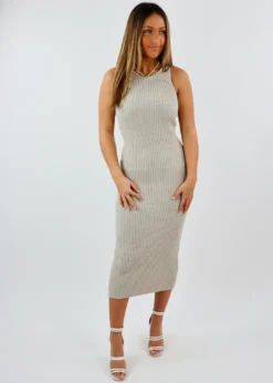 Emory Park Got It On Me Midi Dress ★ Taupe Newness