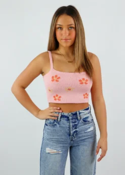 Emory Park Newness Flower Shop Tank ★ Pink