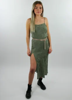 Motel Dresses A Touch Of Silk Dress ★ Olive