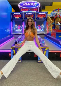 Pepper Mayo Tops Beautiful Stranger Halter Top ★ Neon Orange