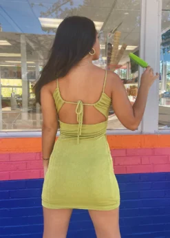 Pepper Mayo Dresses Beautiful Stranger Halter Dress ★ Lime