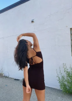 Pepper Mayo Dresses Beautiful Stranger Halter Dress ★ Brown