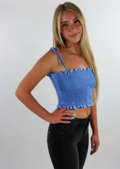 Vintage Shop Tie Me Down Tank V2 ★ Blue Sale