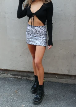 Bailey Rose Bottoms Ultimate Swirl Mini Skirt ★ Black & White 17 Bailey Rose Bottoms Ultimate Swirl Mini Skirt ★ Black & White