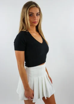 Tic Toc Tops High Class Short Sleeve Top ★ Black