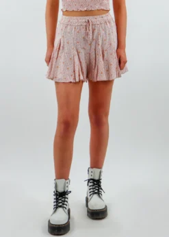 Cotton Candy Bottoms Treasure Skort ★ Blush Floral