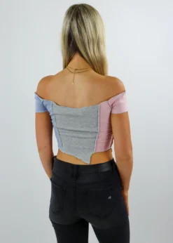 Tic Toc Neapolitan Top ★ Baby Blue, Grey, And Pink 8 Tic Toc Neapolitan Top ★ Baby Blue, Grey, And Pink