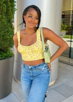 Motel Tops Sunday Funday Top ★ Yellow