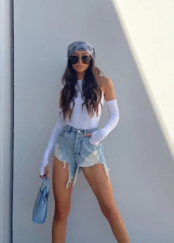 The Kript Mischief Maker Long Sleeve Bodysuit ★ White Tops