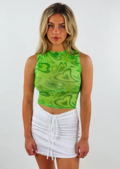 Stevenella Tops Stereo Hearts Top ★ Green
