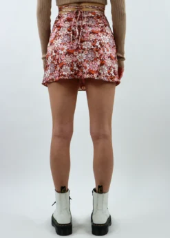 Cotton Candy Just Another Girl Wrap Skirt ★ Pink Floral Bottoms