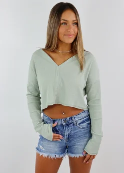 Mono B Newness Wake Up Top ★ Sage