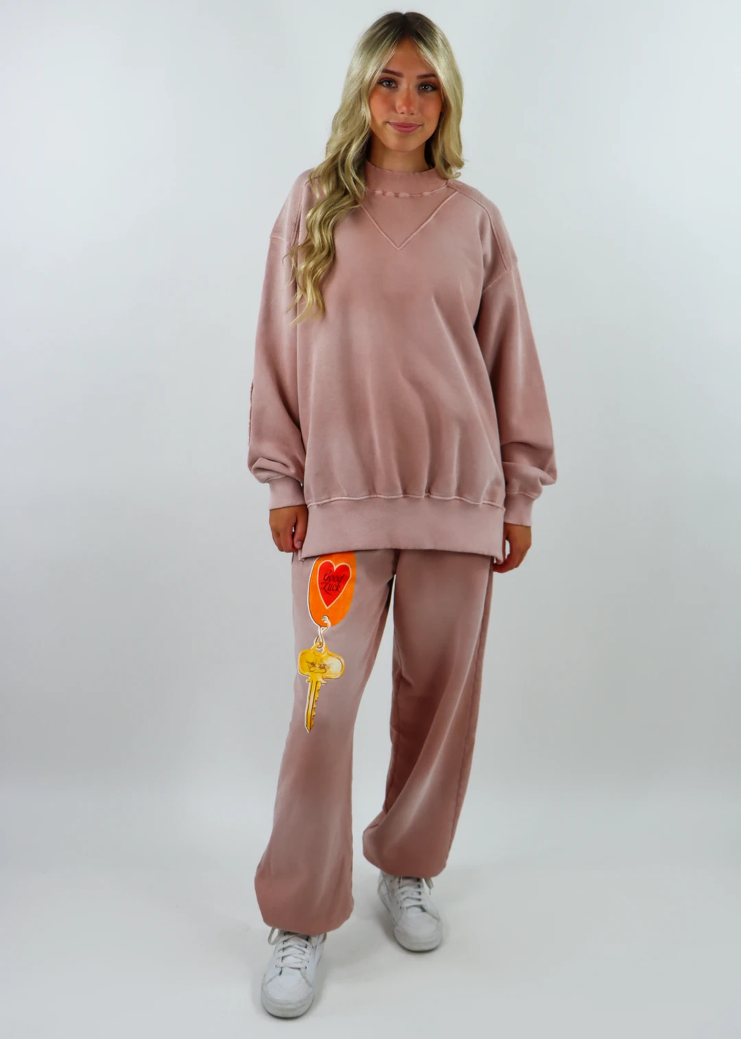 Boys Lie Key To My Heart Sweatpants ★ Dusty Pink Bottoms 6 Boys Lie Key To My Heart Sweatpants ★ Dusty Pink Bottoms