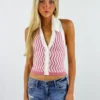 Love & Harmony Zig Zag Sweater Tank ★ Pink Tops