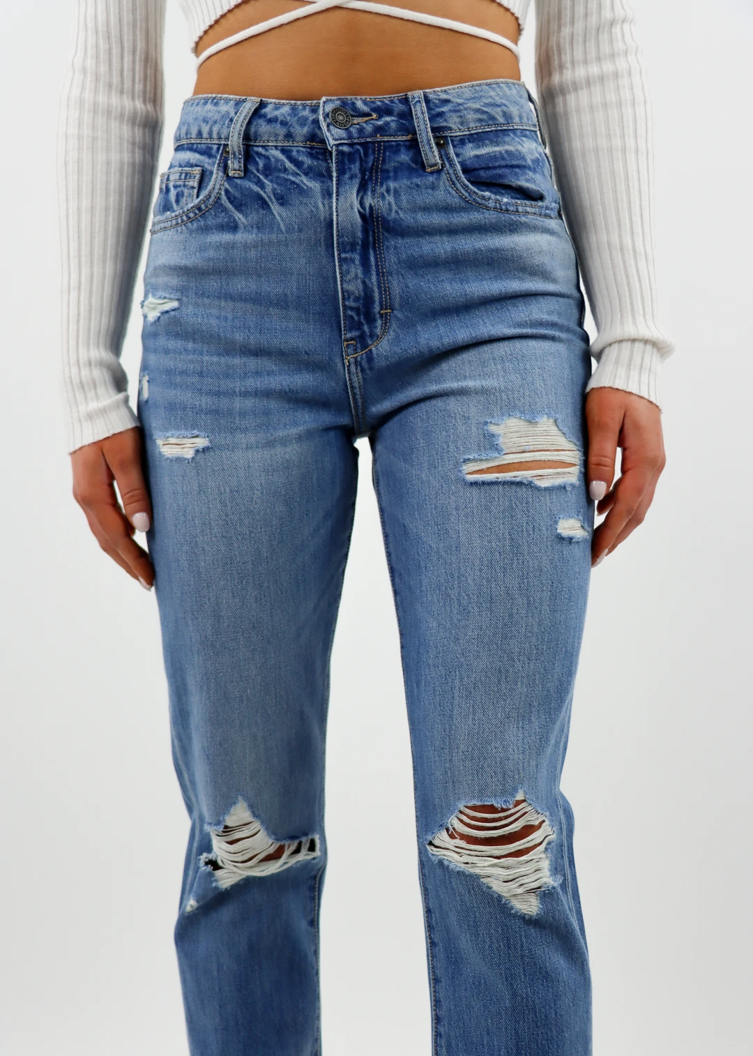 Hidden Jeans Level Up Straight Leg Jeans ★ Medium Wash 6 Hidden Jeans Level Up Straight Leg Jeans ★ Medium Wash