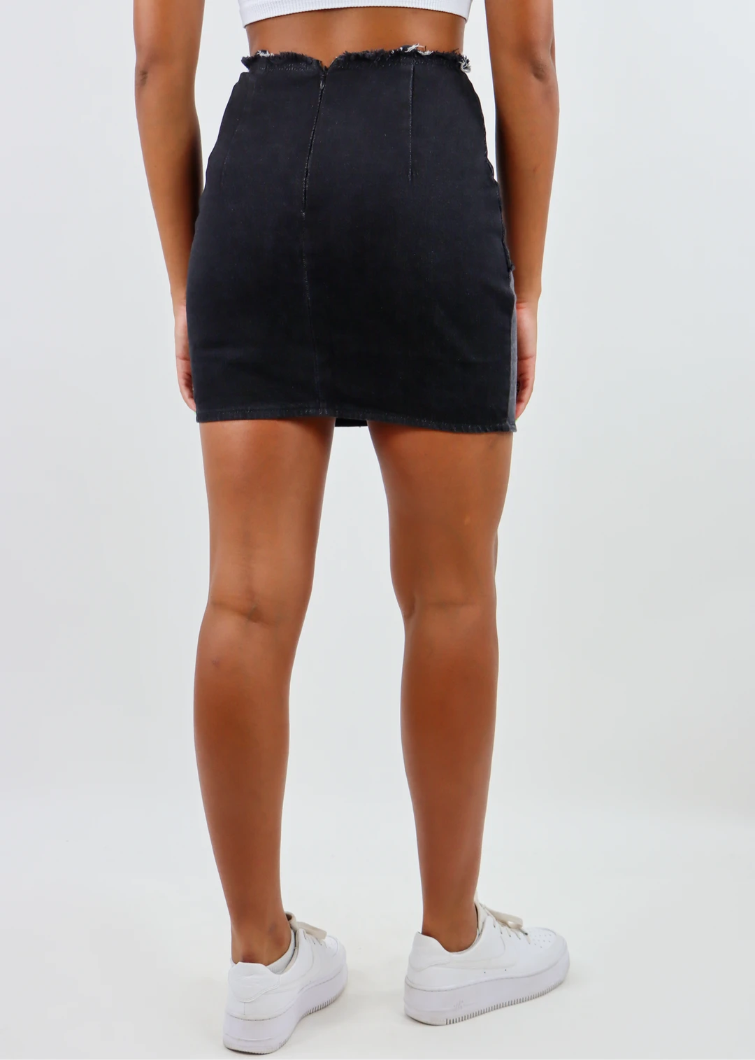 Blue Blush Love On Top Skirt ★ Black Denim Color Block Bottoms 5 Blue Blush Love On Top Skirt ★ Black Denim Color Block Bottoms