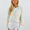 Emory Park Lights Up Long Sleeve Top ★ Peach Tie Dye