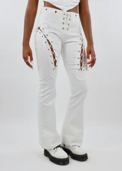The Kript Make Me Feel Pants ★ White Bottoms