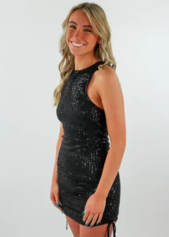 Motel Black Diamond Dress ★ Black Sequin Motel Rocks