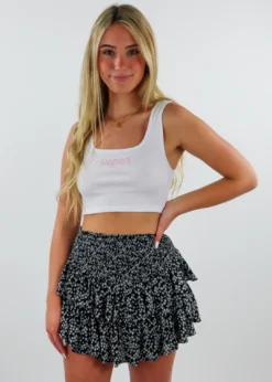 Motel Sugar Embroidered Tank ★ White