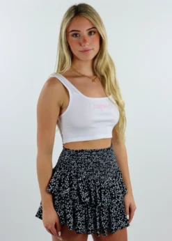 Motel Sugar Embroidered Tank ★ White