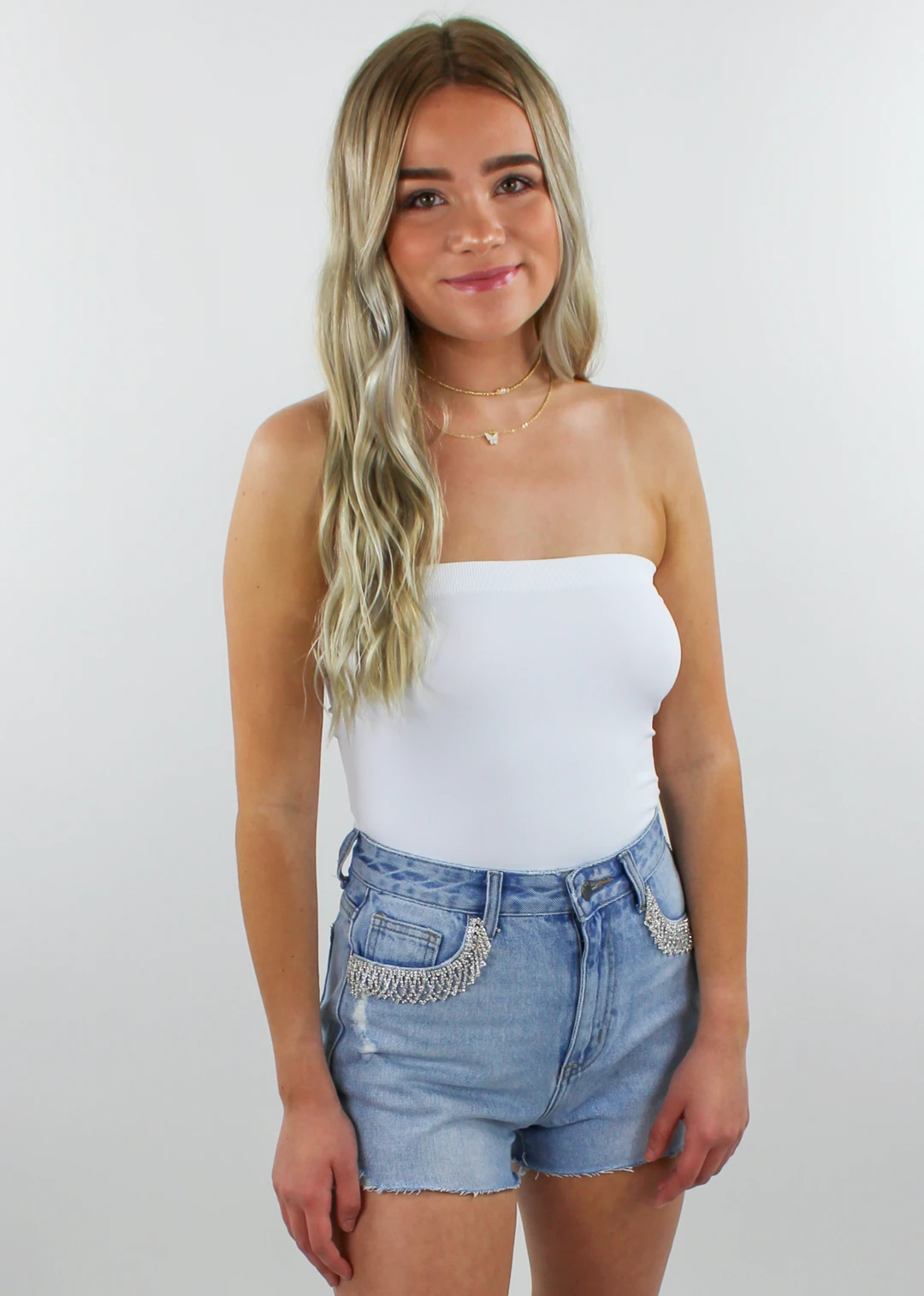 NIKIBIKI Seamless Tops Uptown Girl Tube Top ★ White 3 NIKIBIKI Seamless Tops Uptown Girl Tube Top ★ White