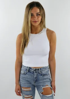 NIKIBIKI Boy Bye Tank ★ White Seamless Tops