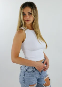 NIKIBIKI Boy Bye Tank ★ White Seamless Tops