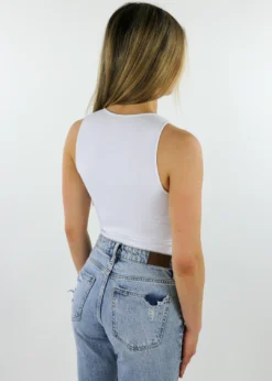 NIKIBIKI Boy Bye Tank ★ White Seamless Tops