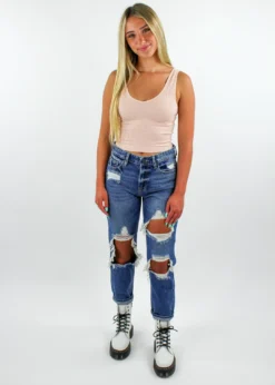 NIKIBIKI Tops Take The Plunge Full Length Top ★ Cloud Pink 9 NIKIBIKI Tops Take The Plunge Full Length Top ★ Cloud Pink